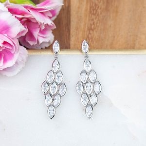 Dangling Cubic Zirconia Earrings